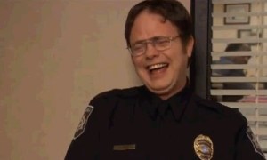 dwight laugh